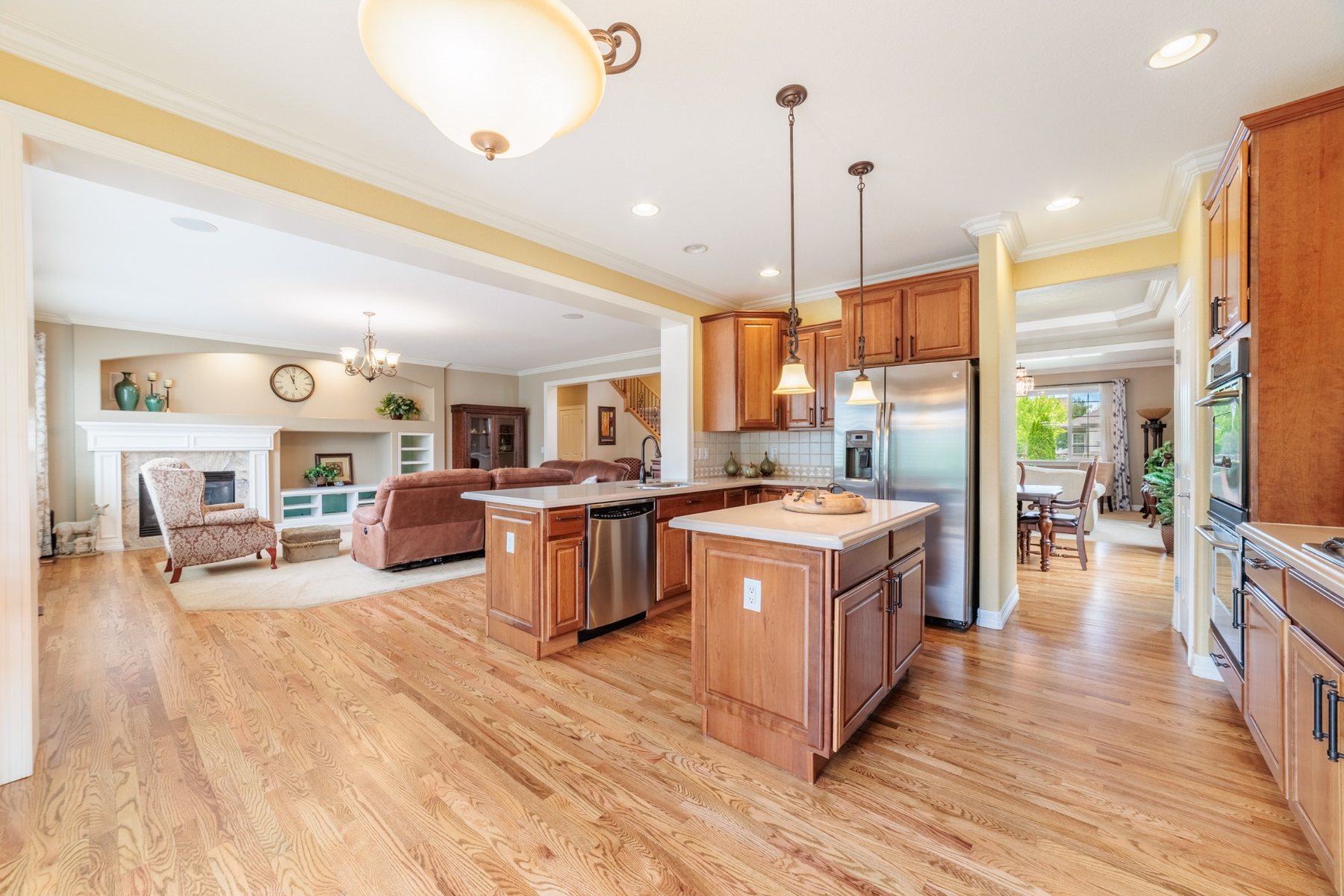 Kitchen and great room at 11806 N Beasly Rd